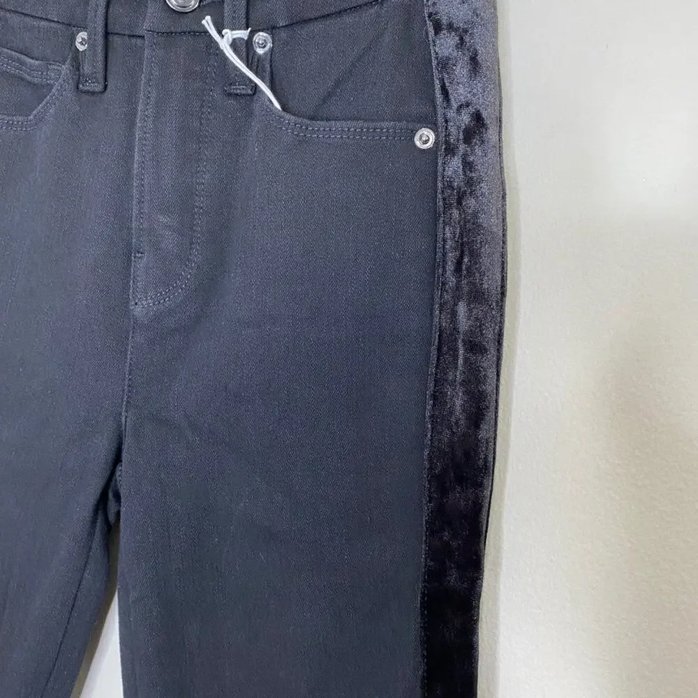 NEW Good American Good Legs Velvet Stripe Size 24 - Picture 7 of 15